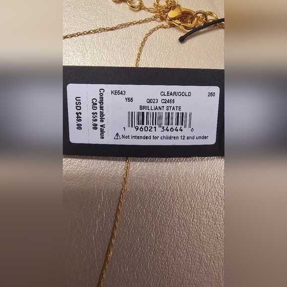 ⚡️HOST PICK⚡️Kate Spade Gold Plated Authentic Necklace Chain 16  2" crystal - Picture 4 of 5